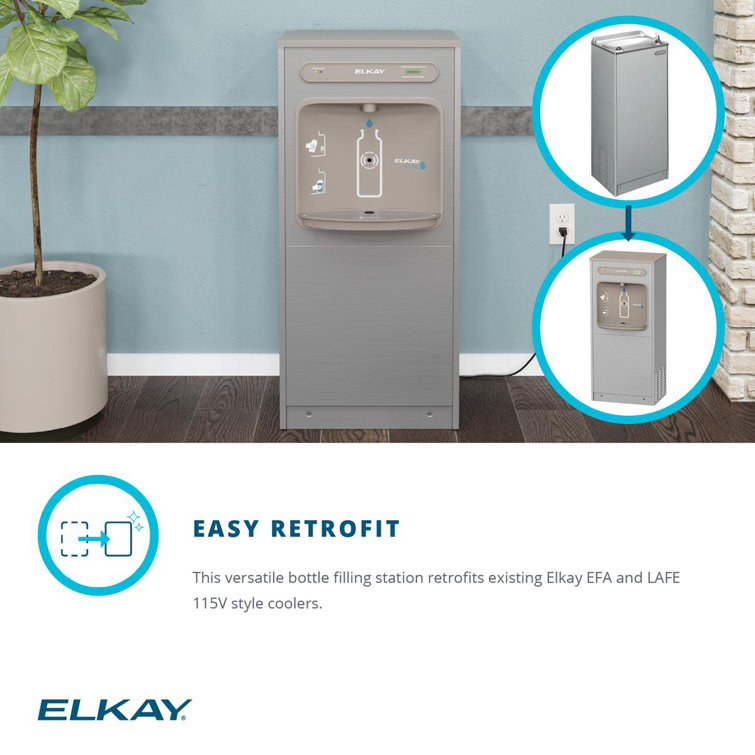 Elkay Ezh2o Floor Standing Bottle Filling Station, Filtered